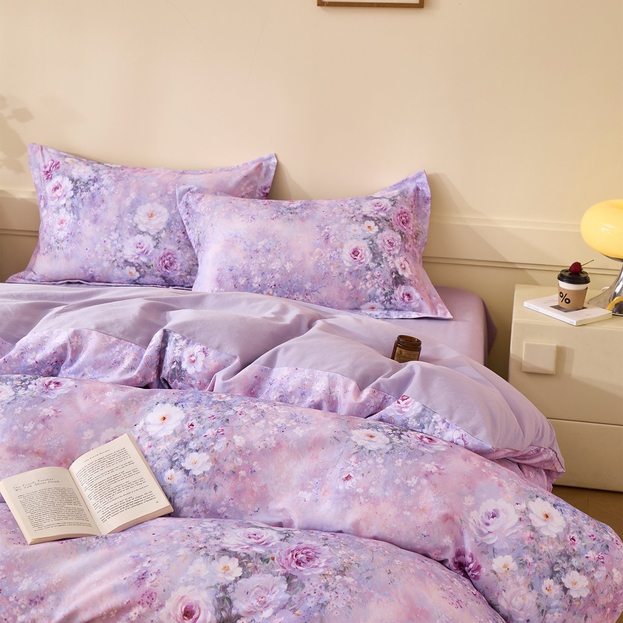 91家纺网 家纺一手货源 找家纺 （总）元元家居（元元被业） 2025秋冬新款全棉纯棉磨毛印花四件套