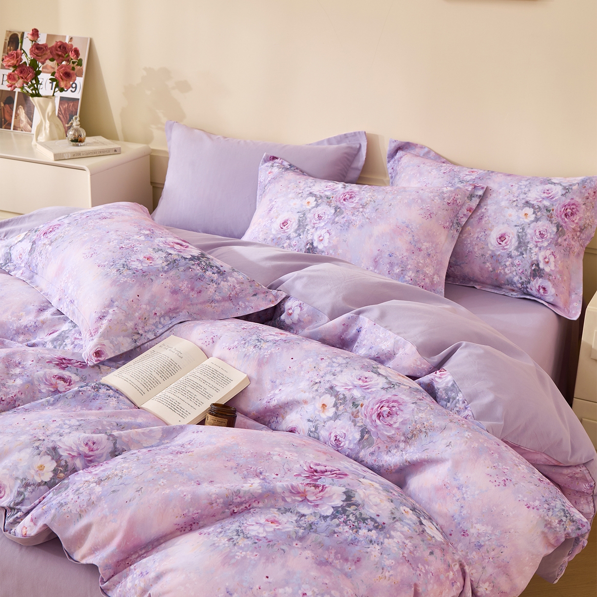 91家纺网 家纺一手货源 找家纺 （总）元元家居（元元被业） 2025秋冬新款全棉纯棉磨毛印花四件套