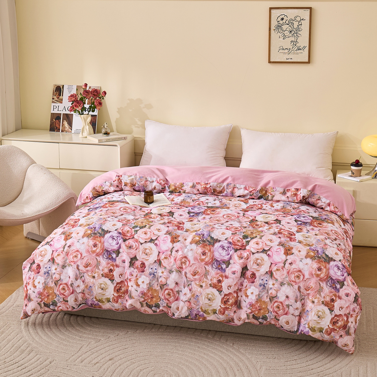 91家纺网 家纺一手货源 找家纺 （总）元元家居（元元被业） 2025秋冬新款全棉纯棉磨毛印花单被套