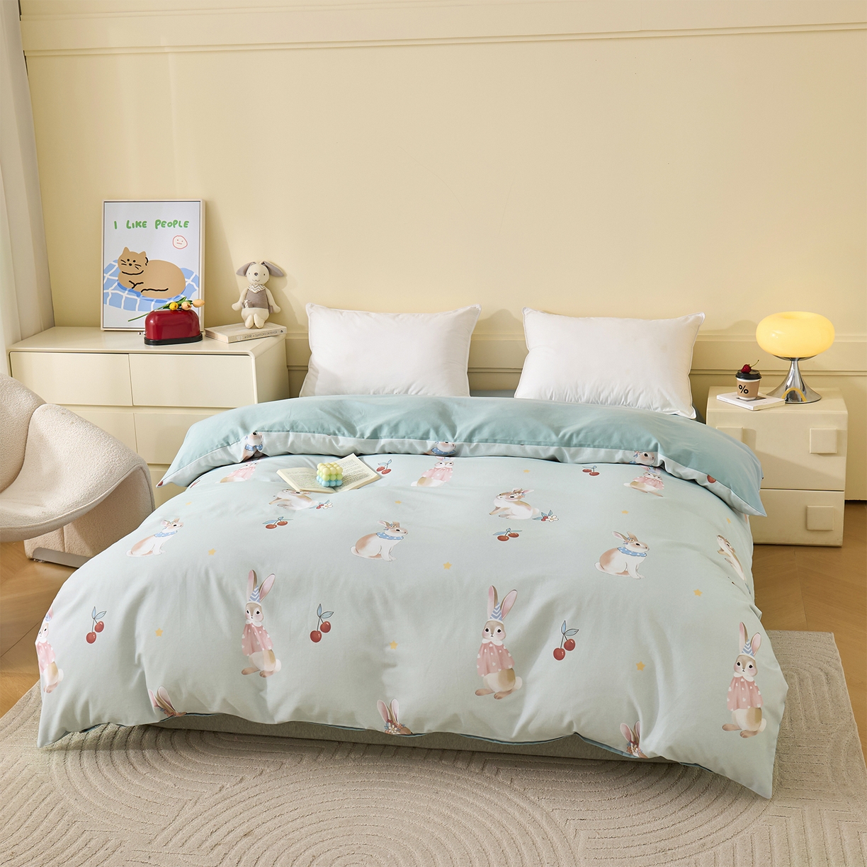 91家纺网 家纺一手货源 找家纺 （总）元元家居（元元被业） 2025秋冬新款全棉纯棉磨毛印花单被套