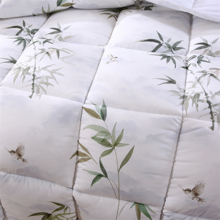 91家纺网 家纺一手货源 找家纺 好老表被业 2025新款印花羽丝绒冬被被子被芯 竹韵悠然