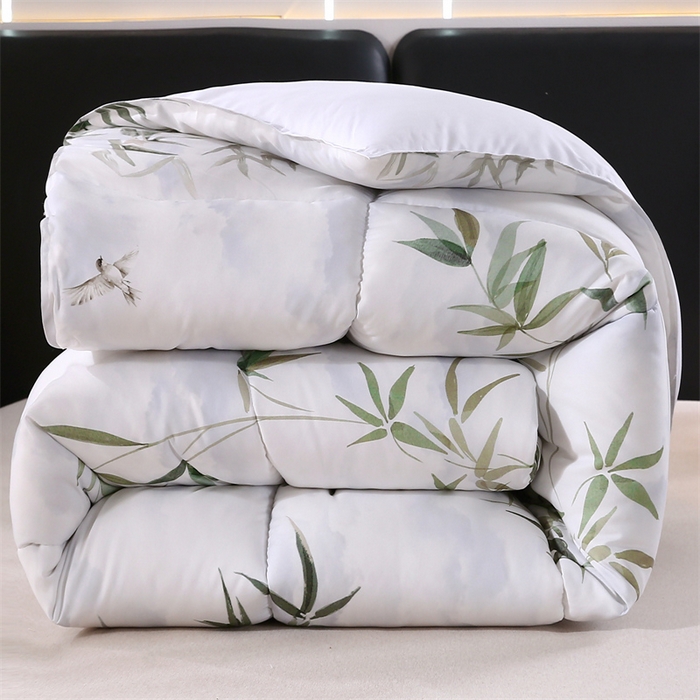 91家纺网 家纺一手货源 找家纺 好老表被业 2025新款印花羽丝绒冬被被子被芯 竹韵悠然