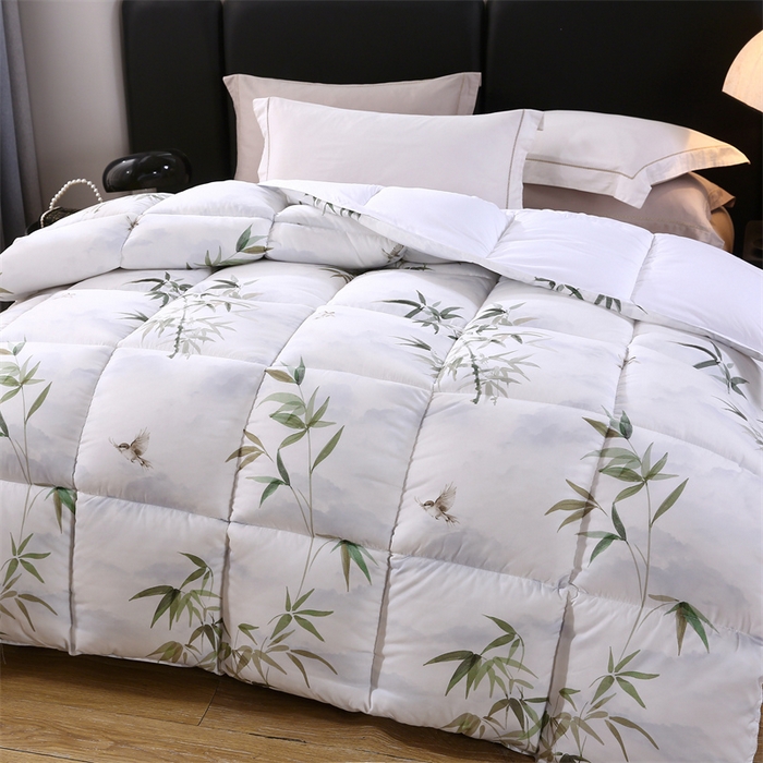 91家纺网 家纺一手货源 找家纺 好老表被业 2025新款印花羽丝绒冬被被子被芯 竹韵悠然