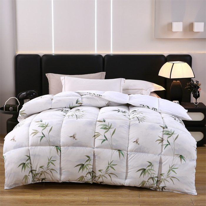 91家纺网 家纺一手货源 找家纺 好老表被业 2025新款印花羽丝绒冬被被子被芯 竹韵悠然