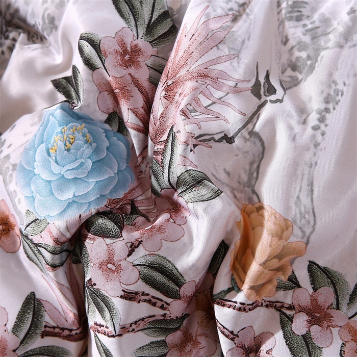 91家纺网 家纺一手货源 找家纺 好老表被业 2025新款印花羽丝绒冬被被子被芯 枝漾花庭