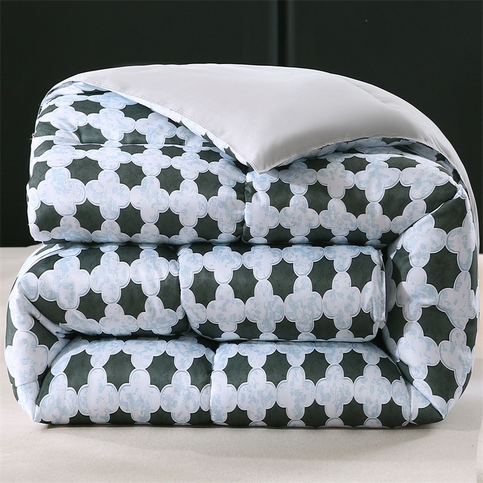 91家纺网 家纺一手货源 找家纺 好老表被业 2025新款印花羽丝绒冬被被子被芯 四叶星韵