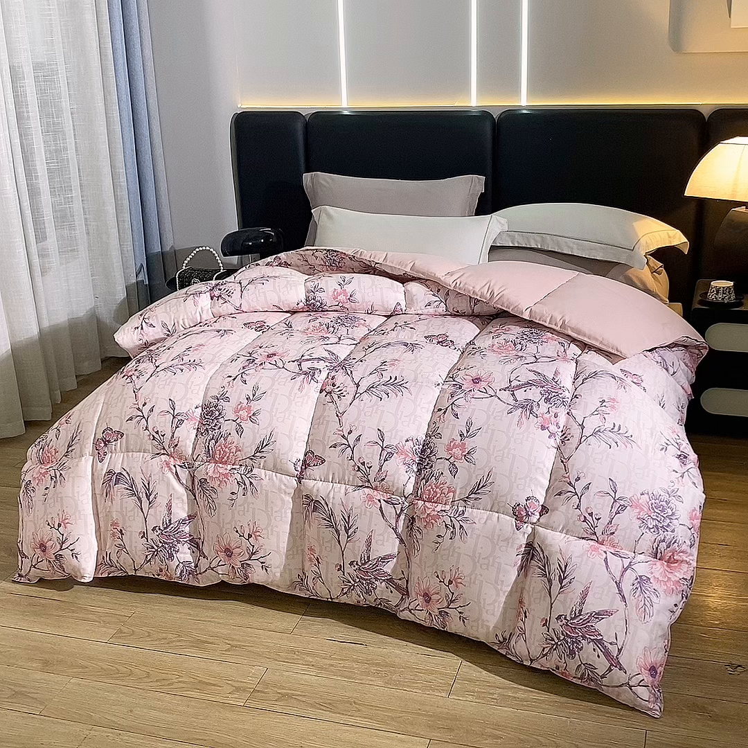 91家纺网 家纺一手货源 找家纺 好老表被业 2025新款印花羽丝绒冬被被子被芯 雅韵枝头