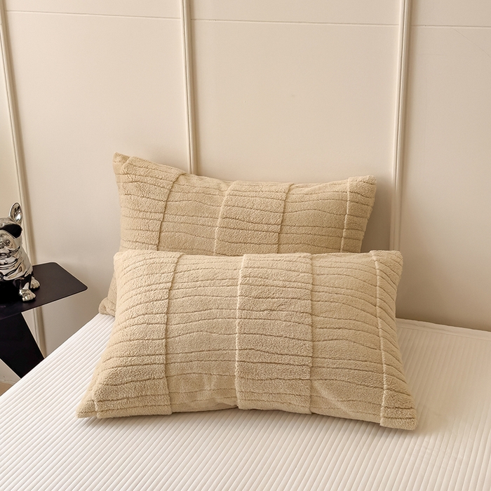 91家纺网 家纺一手货源 找家纺 世纪绒品 2025新款A类加厚水波纹羊羔绒双层提花毛毯 水波纹-浅卡