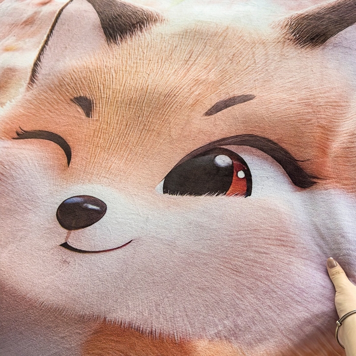 91家纺网 家纺一手货源 找家纺 宝薇 2025新款5D数码印染大卡通牛奶绒四件套 阿狸