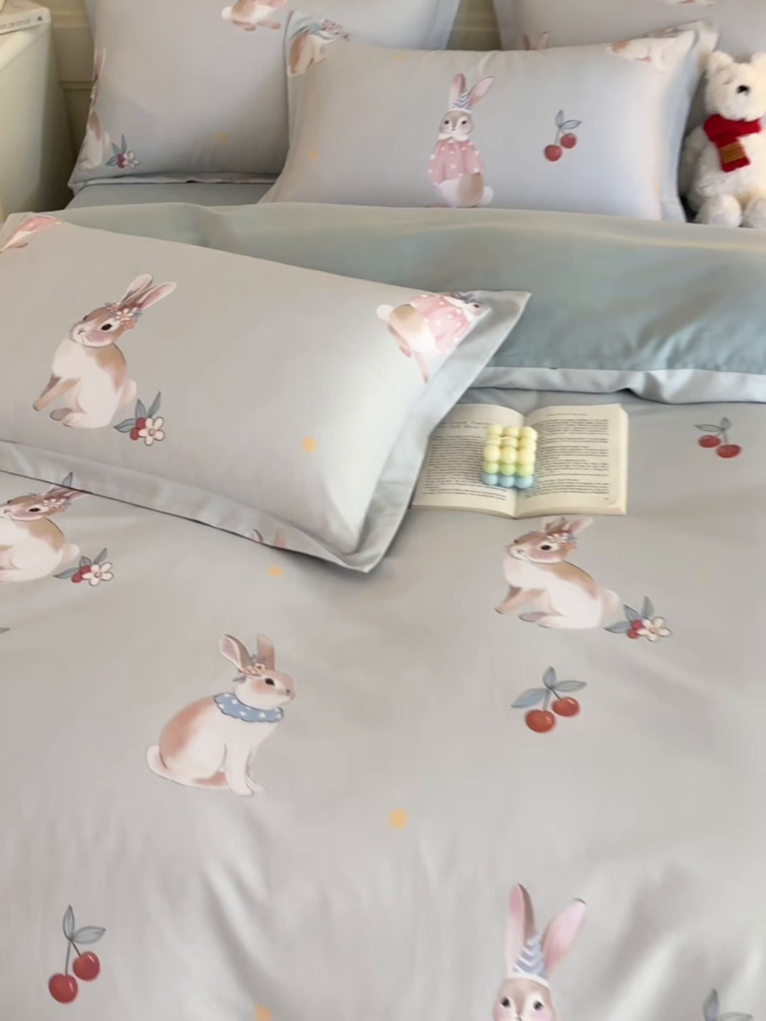 91家纺网 家纺一手货源 找家纺 元元家居（元元被业） 2025秋冬新款全棉纯棉磨毛印花单被套 小萌免