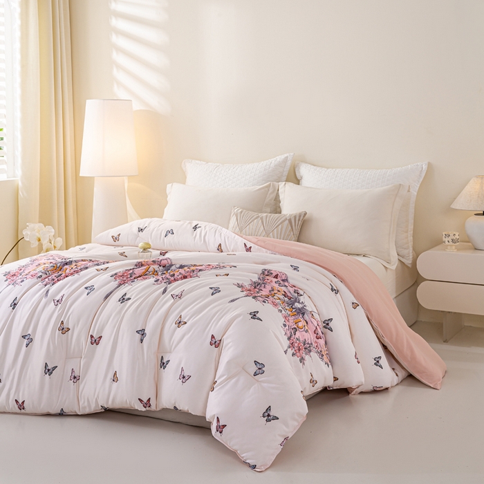 91家纺网 家纺一手货源 找家纺 （总）好老表被业 2025新款印花冬被整张云朵棉被芯零压四季被子蓄能发热加厚单双人春秋被