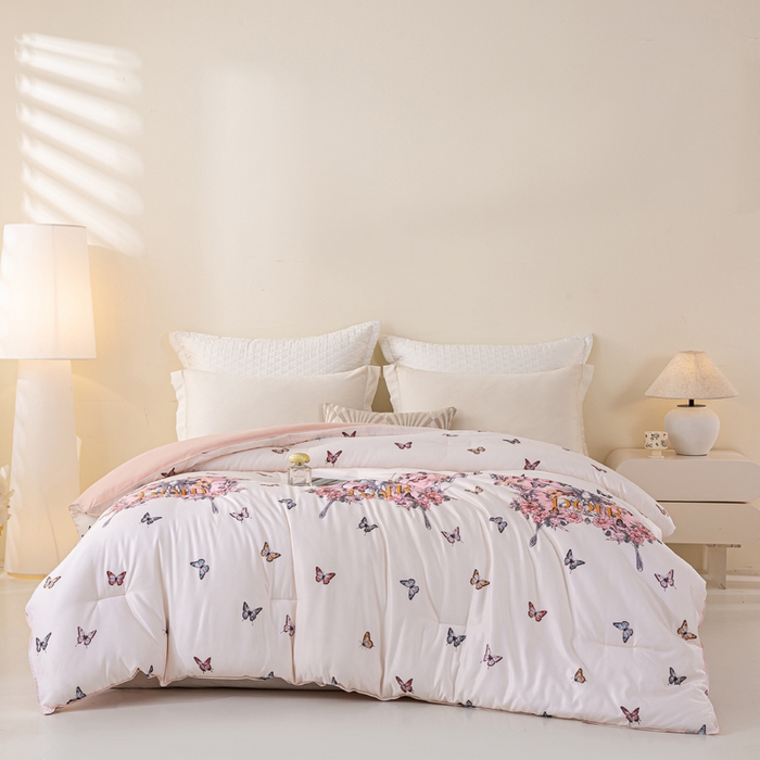 91家纺网 家纺一手货源 找家纺 （总）好老表被业 2025新款印花冬被整张云朵棉被芯零压四季被子蓄能发热加厚单双人春秋被