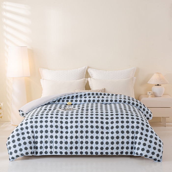 好老表被业 2025新款印花云朵棉冬被四季被被子被芯 四叶星韵