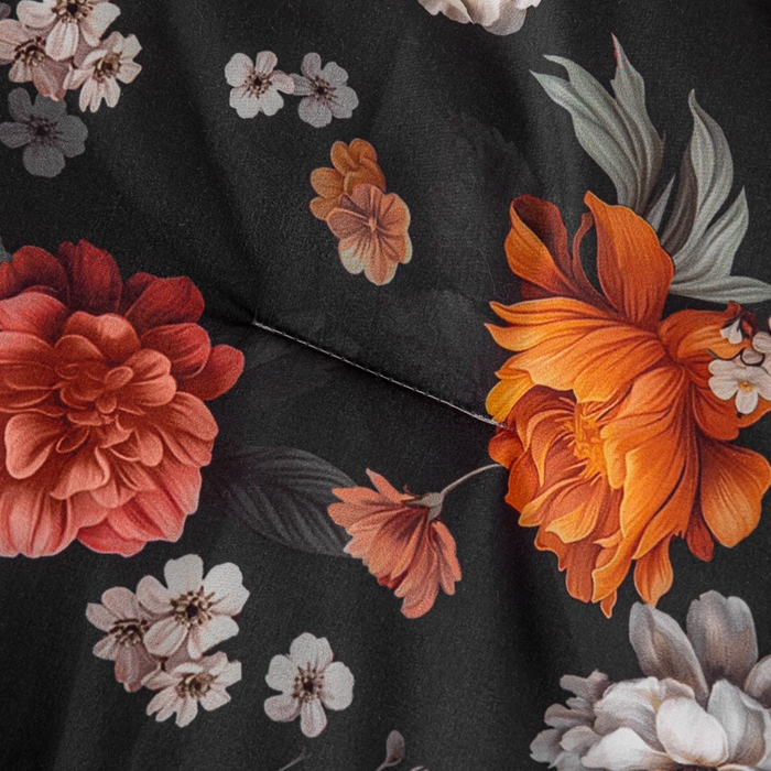 91家纺网 家纺一手货源 找家纺 好老表被业 2025新款印花云朵棉冬被四季被被子被芯 暗夜繁花