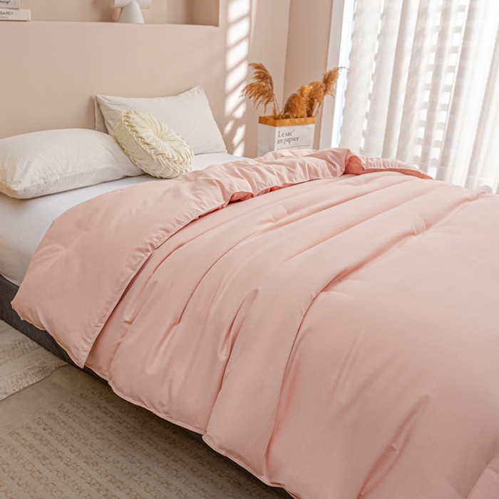 91家纺网 家纺一手货源 找家纺 好老表被业 2025新款印花云朵棉冬被四季被被子被芯 温润玉色