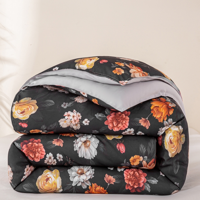 91家纺网 家纺一手货源 找家纺 好老表被业 2025新款印花云朵棉冬被四季被被子被芯 暗夜繁花