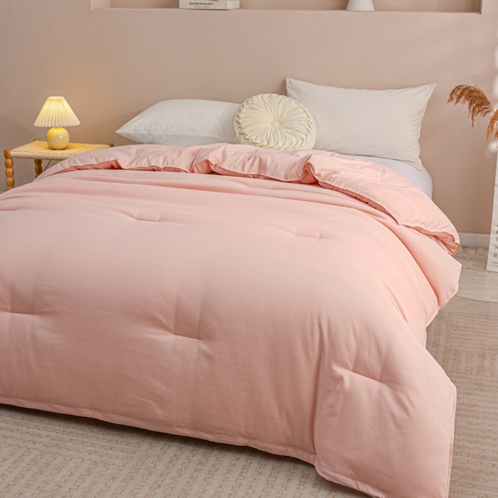 91家纺网 家纺一手货源 找家纺 好老表被业 2025新款印花云朵棉冬被四季被被子被芯 温润玉色