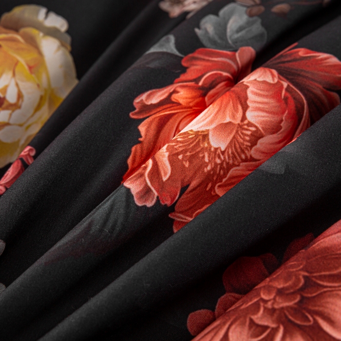 91家纺网 家纺一手货源 找家纺 好老表被业 2025新款印花云朵棉冬被四季被被子被芯 暗夜繁花