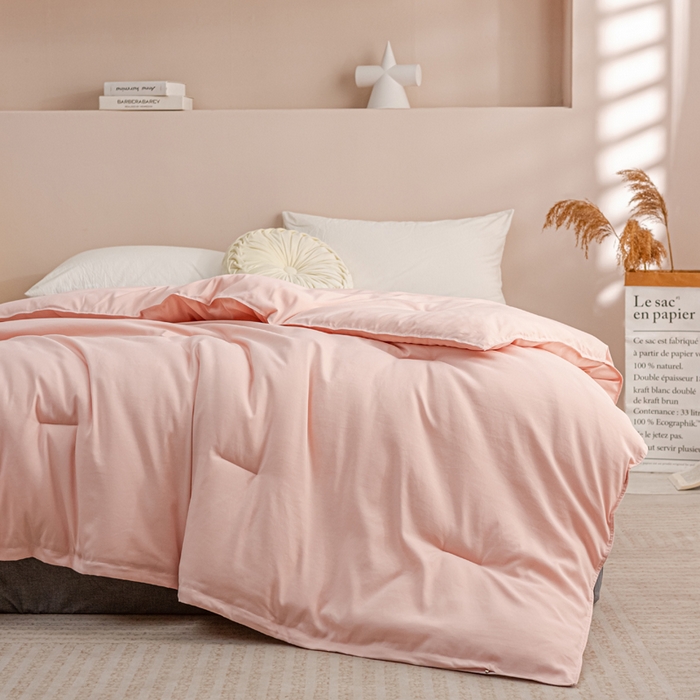 91家纺网 家纺一手货源 找家纺 好老表被业 2025新款印花云朵棉冬被四季被被子被芯 温润玉色