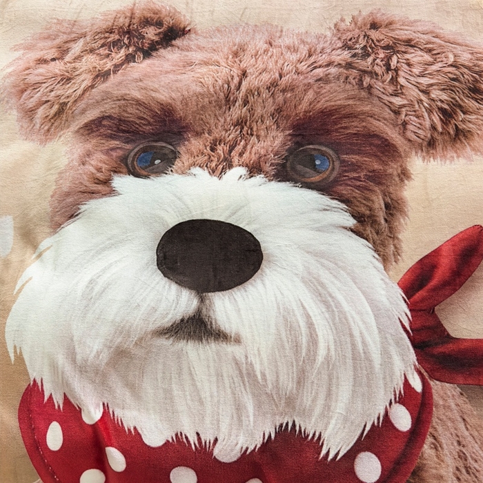 91家纺网 家纺一手货源 找家纺 宝薇 2025新款5D数码印染大卡通牛奶绒四件套 汪星人