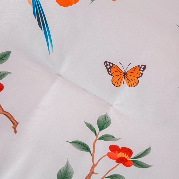 91家纺网 家纺一手货源 找家纺 好老表被业 2025新款印花云朵棉冬被四季被被子被芯 雀语硕果