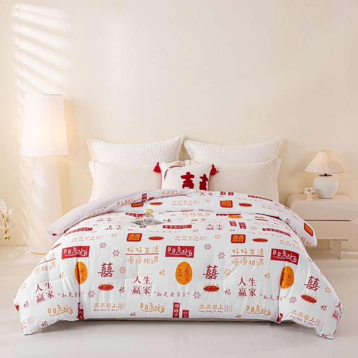 91家纺网 家纺一手货源 找家纺 （总）好老表被业 2025新款印花棉冬被整张保暖棉被芯四季被子蓄能发热加厚单双人春秋被