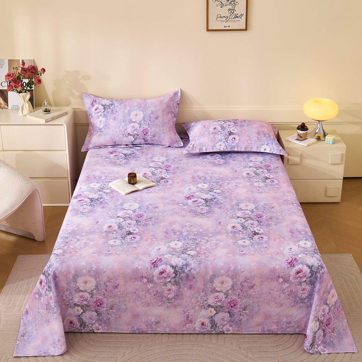 （总）元元家居（元元被业） 2025秋冬新款全棉纯棉磨毛印花单床单