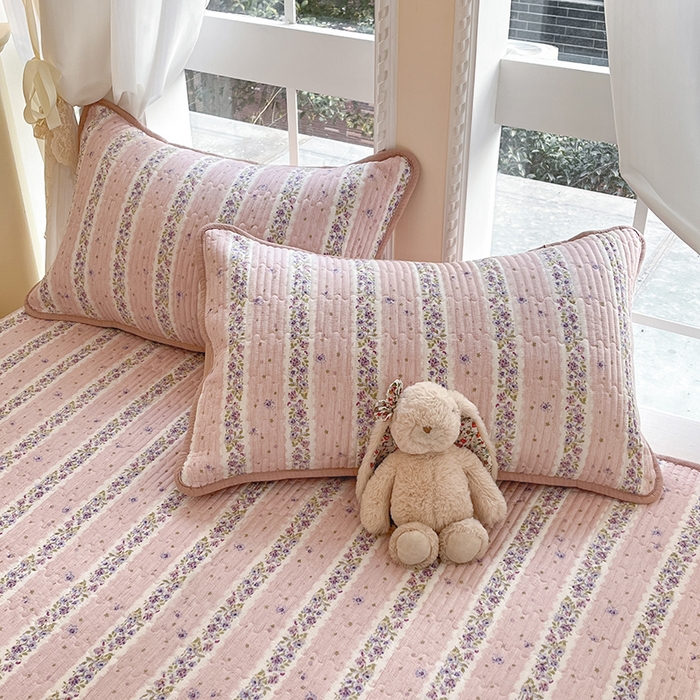 91家纺网 家纺一手货源 找家纺 澜妃 2025春夏新款云感双层纱夏被夏凉被空调被四件套 赫本