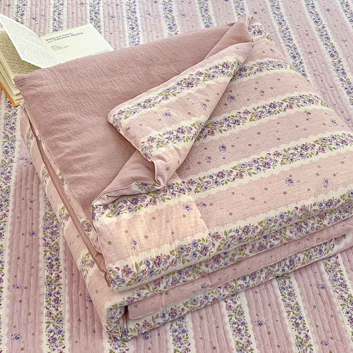 澜妃 2025春夏新款云感双层纱夏被夏凉被空调被四件套 赫本