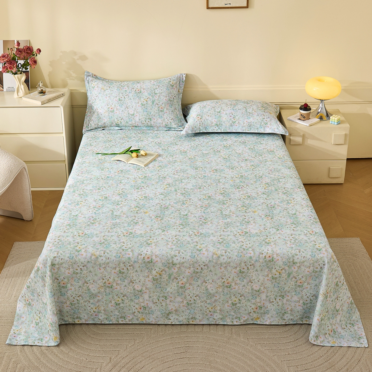 91家纺网 家纺一手货源 找家纺 （总）元元家居（元元被业） 2025秋冬新款全棉纯棉磨毛印花单床单