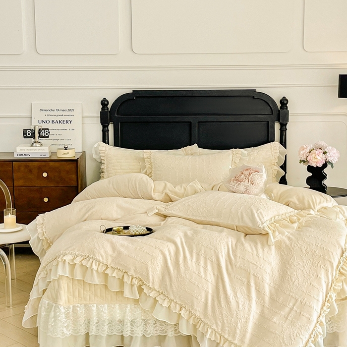 胜权家纺 2025秋冬新款A类全消光高克重5D雕花牛奶绒夹棉床盖四件套系列 奥威亚-米