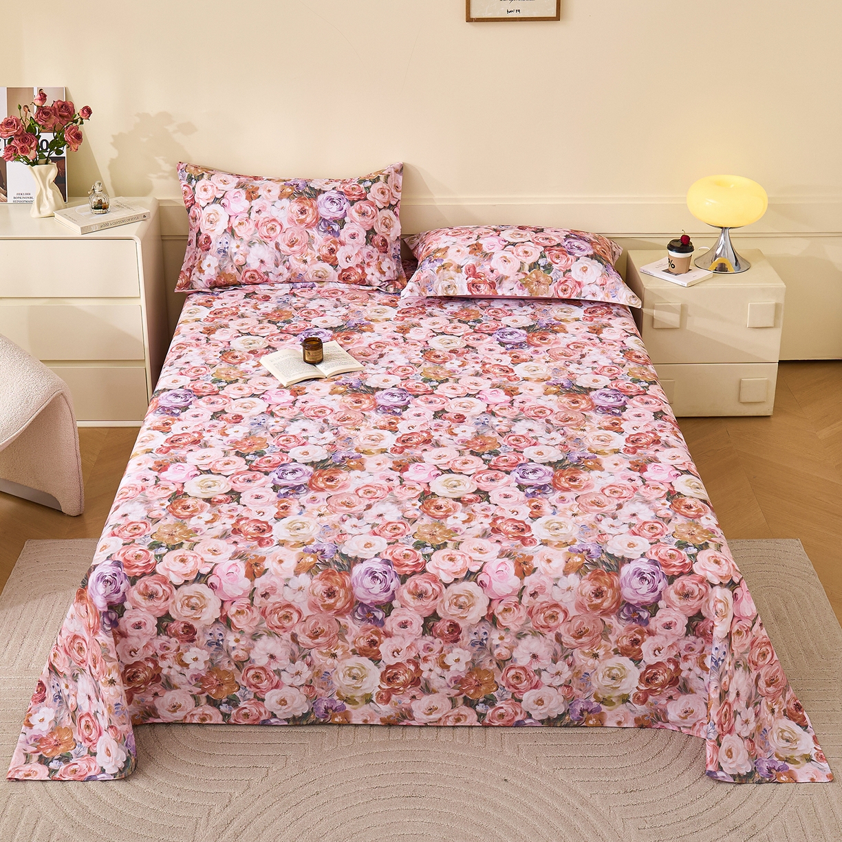 91家纺网 家纺一手货源 找家纺 （总）元元家居（元元被业） 2025秋冬新款全棉纯棉磨毛印花单床单