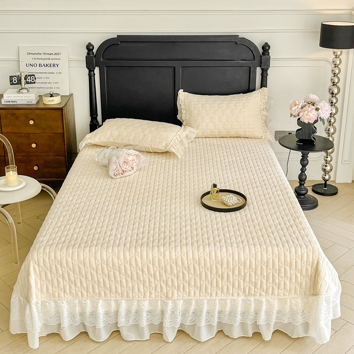 91家纺网 家纺一手货源 找家纺 胜权家纺 2025秋冬新款A类全消光高克重5D雕花牛奶绒夹棉床盖四件套系列 奥威亚-米