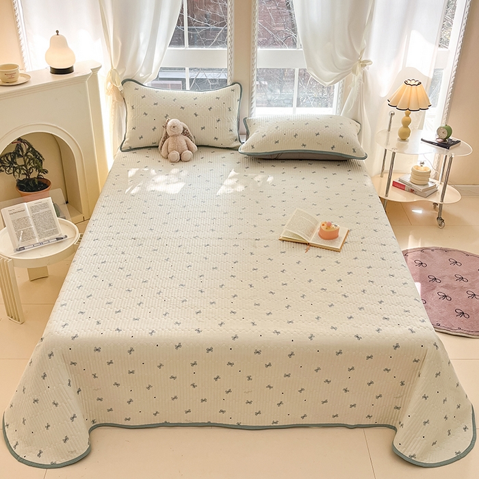 91家纺网 家纺一手货源 找家纺 澜妃 2025春夏新款云感双层纱夏被夏凉被空调被四件套 倾结