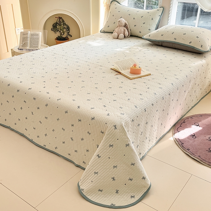 91家纺网 家纺一手货源 找家纺 澜妃 2025春夏新款云感双层纱夏被夏凉被空调被四件套 倾结