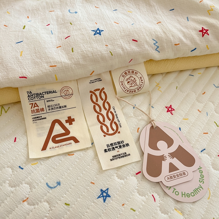 91家纺网 家纺一手货源 找家纺 澜妃 2025春夏新款云感双层纱夏被夏凉被空调被四件套 织梦