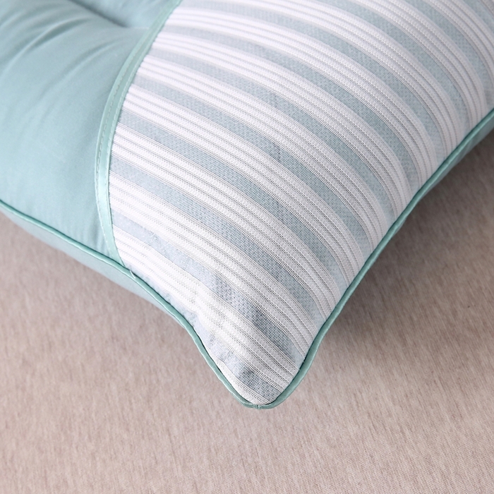 91家纺网 家纺一手货源 找家纺 珍贝家纺 2025新款韩版决明子枕亲肤舒适简约枕头枕芯 韩版决明子-蓝绿色