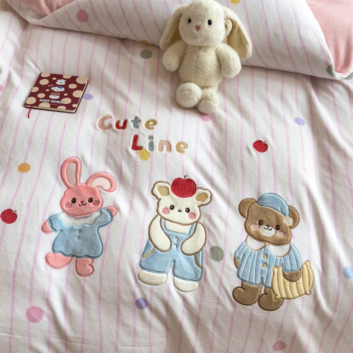 91家纺网 家纺一手货源 找家纺 （总）五月家纺 2025新款A类半消光牛奶绒贴布绒四件套