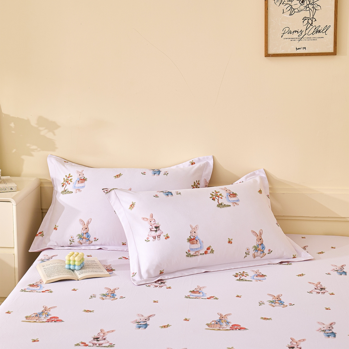 91家纺网 家纺一手货源 找家纺 元元家居（元元被业） 2025秋冬新款全棉纯棉磨毛印花单床单 彼得庄园