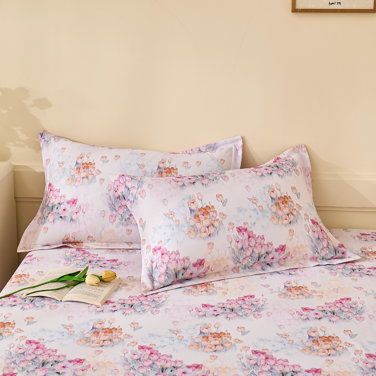 91家纺网 家纺一手货源 找家纺 元元家居（元元被业） 2025秋冬新款全棉纯棉磨毛印花单床单 大漂亮