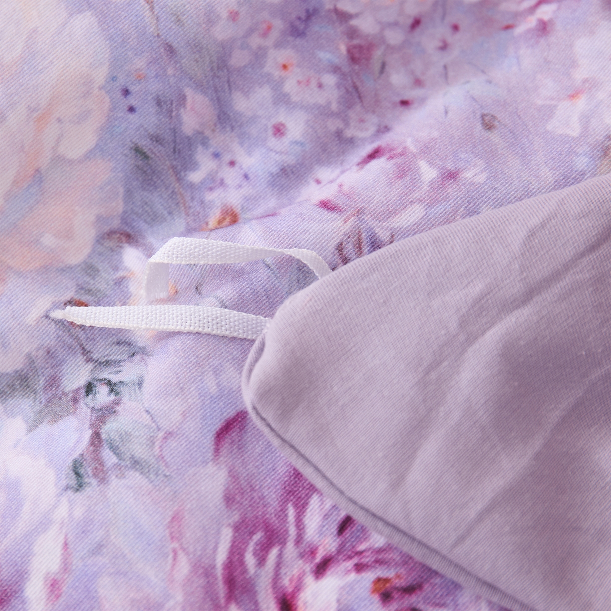 91家纺网 家纺一手货源 找家纺 元元家居（元元被业） 2025秋冬新款全棉纯棉磨毛印花四件套 爱诺紫