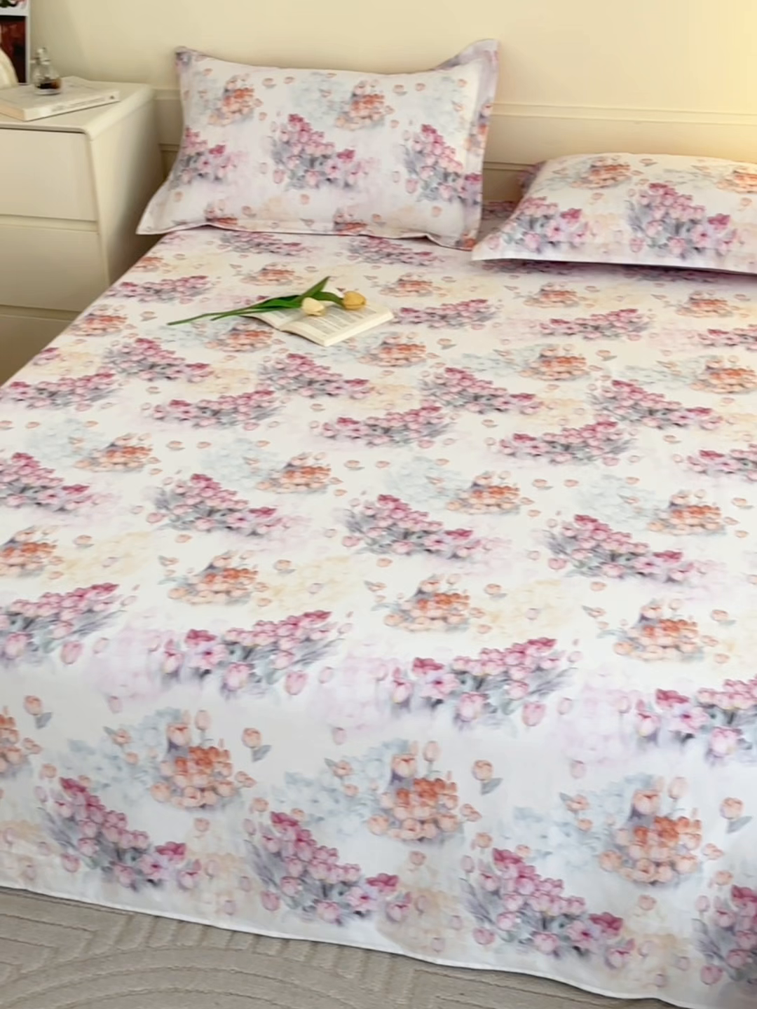 91家纺网 家纺一手货源 找家纺 元元家居（元元被业） 2025秋冬新款全棉纯棉磨毛印花单床单 大漂亮