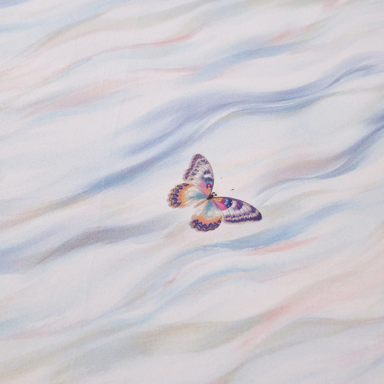 91家纺网 家纺一手货源 找家纺 元元家居（元元被业） 2025秋冬新款全棉纯棉磨毛印花单床单 蝶梦星河