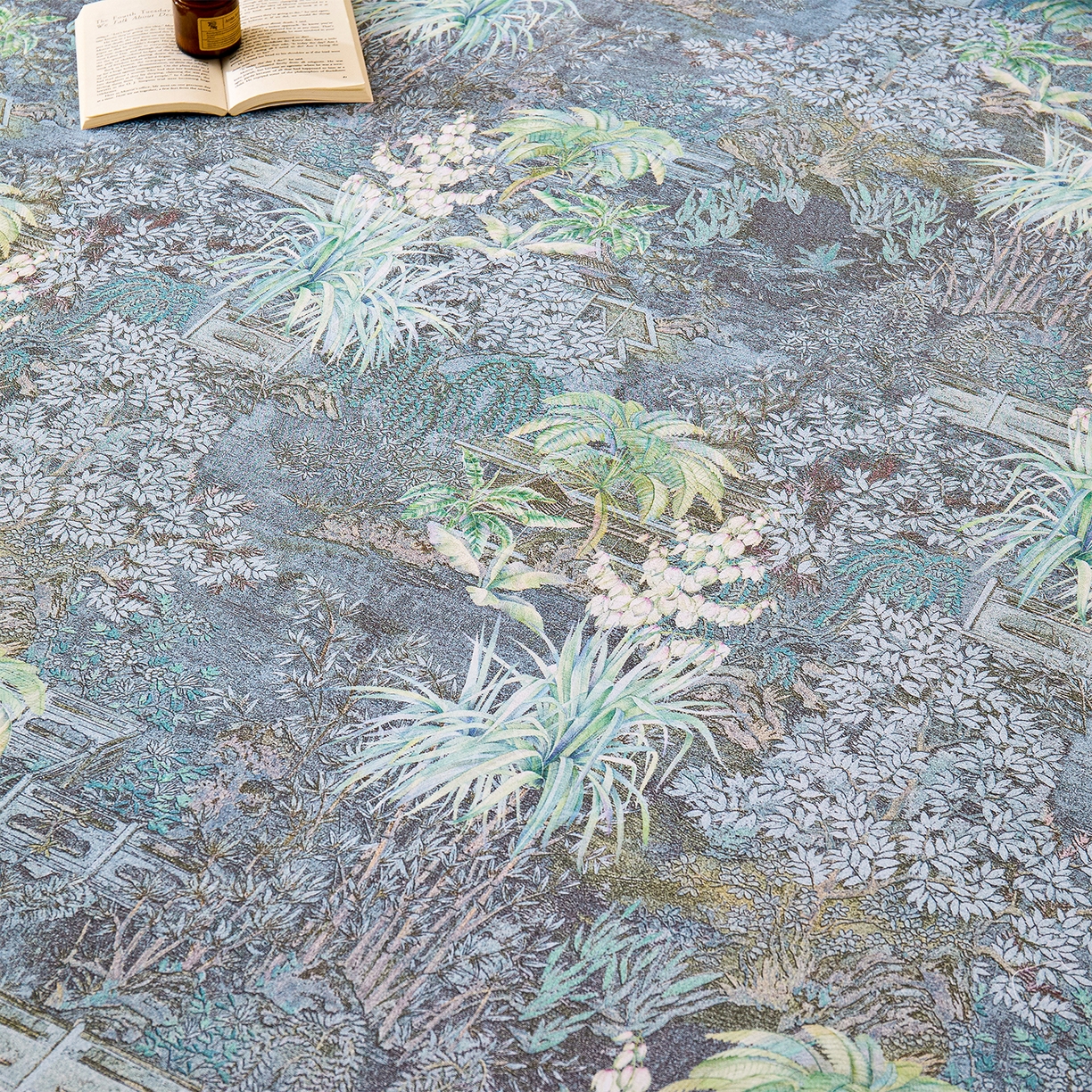 91家纺网 家纺一手货源 找家纺 元元家居（元元被业） 2025秋冬新款全棉纯棉磨毛印花单床单 繁花点缀