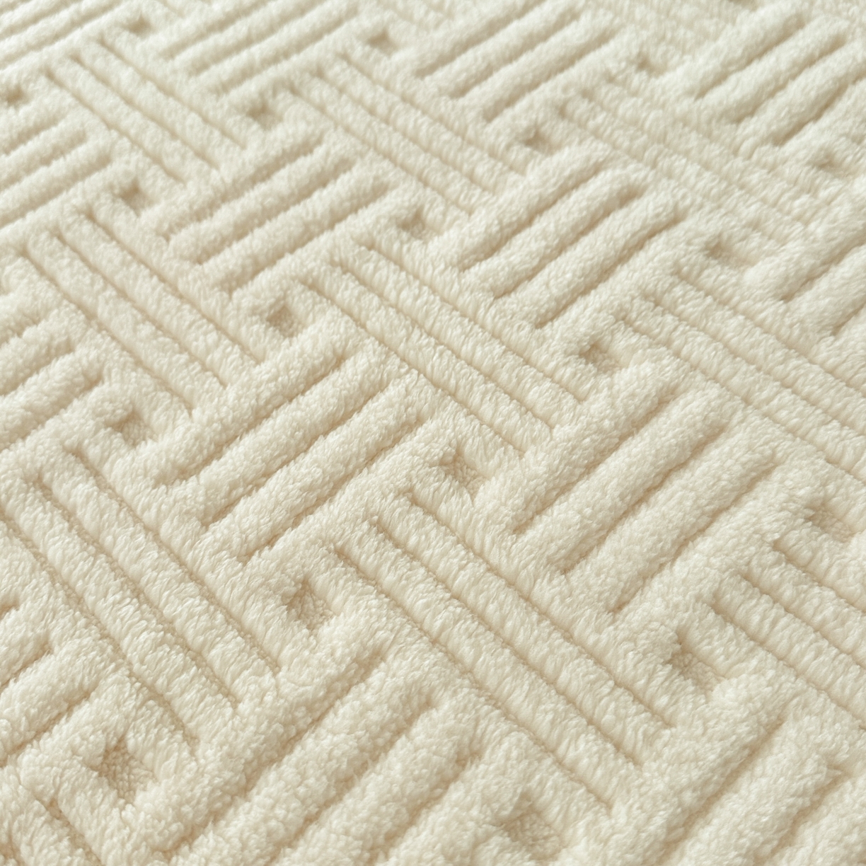 91家纺网 家纺一手货源 找家纺 欧邦 2025新款A类提花舒棉绒双面绒单层毯 暖米杏