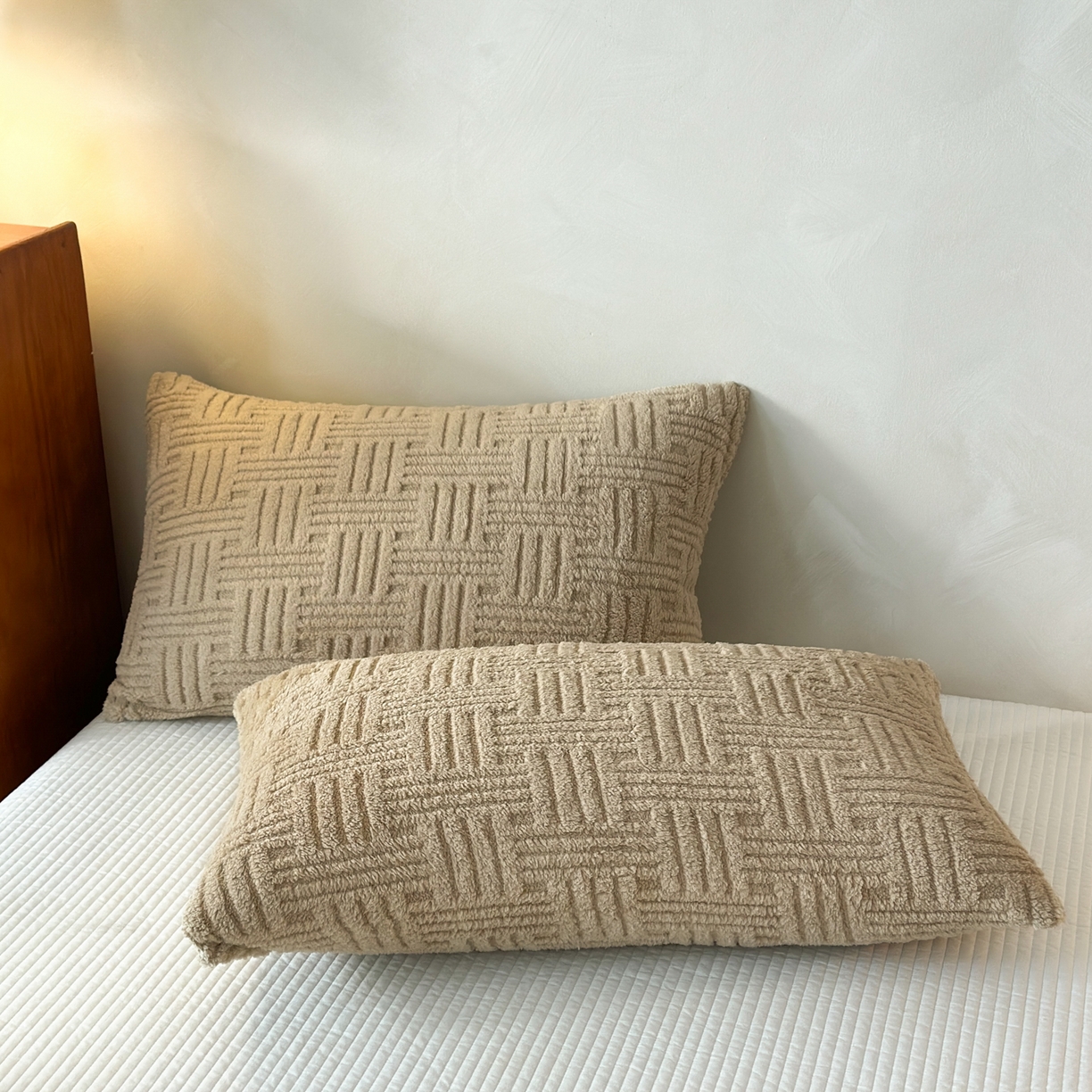 91家纺网 家纺一手货源 找家纺 欧邦 2025新款A类提花舒棉绒双面绒单层毯 深卡其