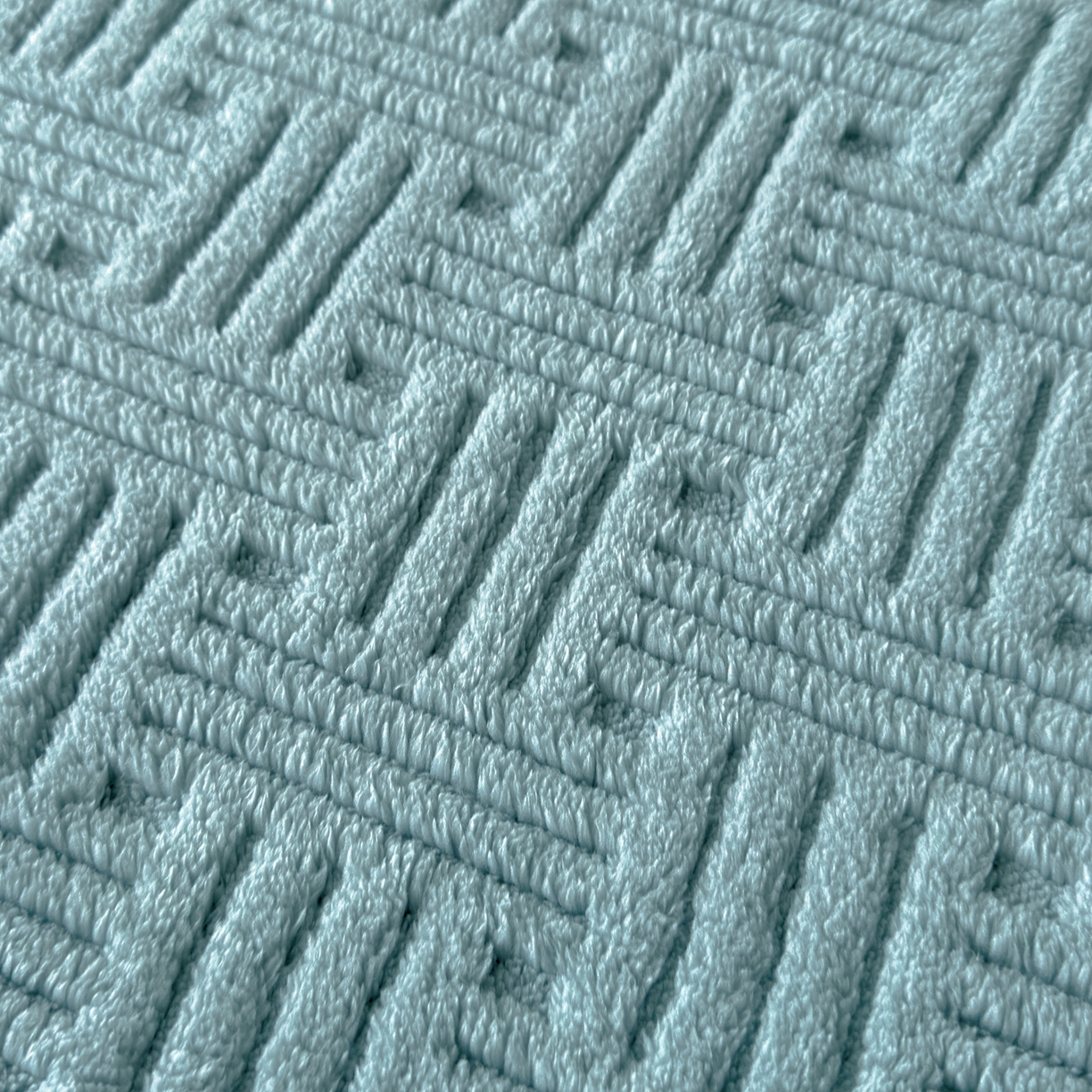 91家纺网 家纺一手货源 找家纺 欧邦 2025新款A类提花舒棉绒双面绒单层毯 半岛蓝