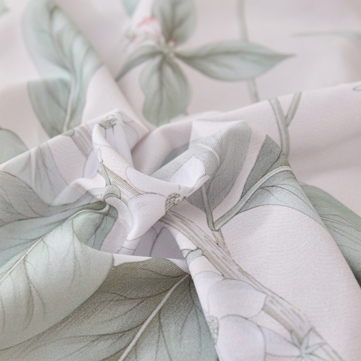 91家纺网 家纺一手货源 找家纺 元元家居（元元被业） 2025秋冬新款全棉纯棉磨毛印花四件套 落叶白霜