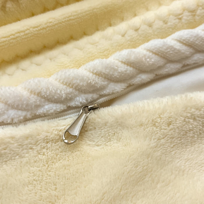 91家纺网 家纺一手货源 找家纺 小叮当家纺仓储工厂店 2025新款亲肤舒适成品提花包边牛奶绒四件套-提花 提花-奶黄