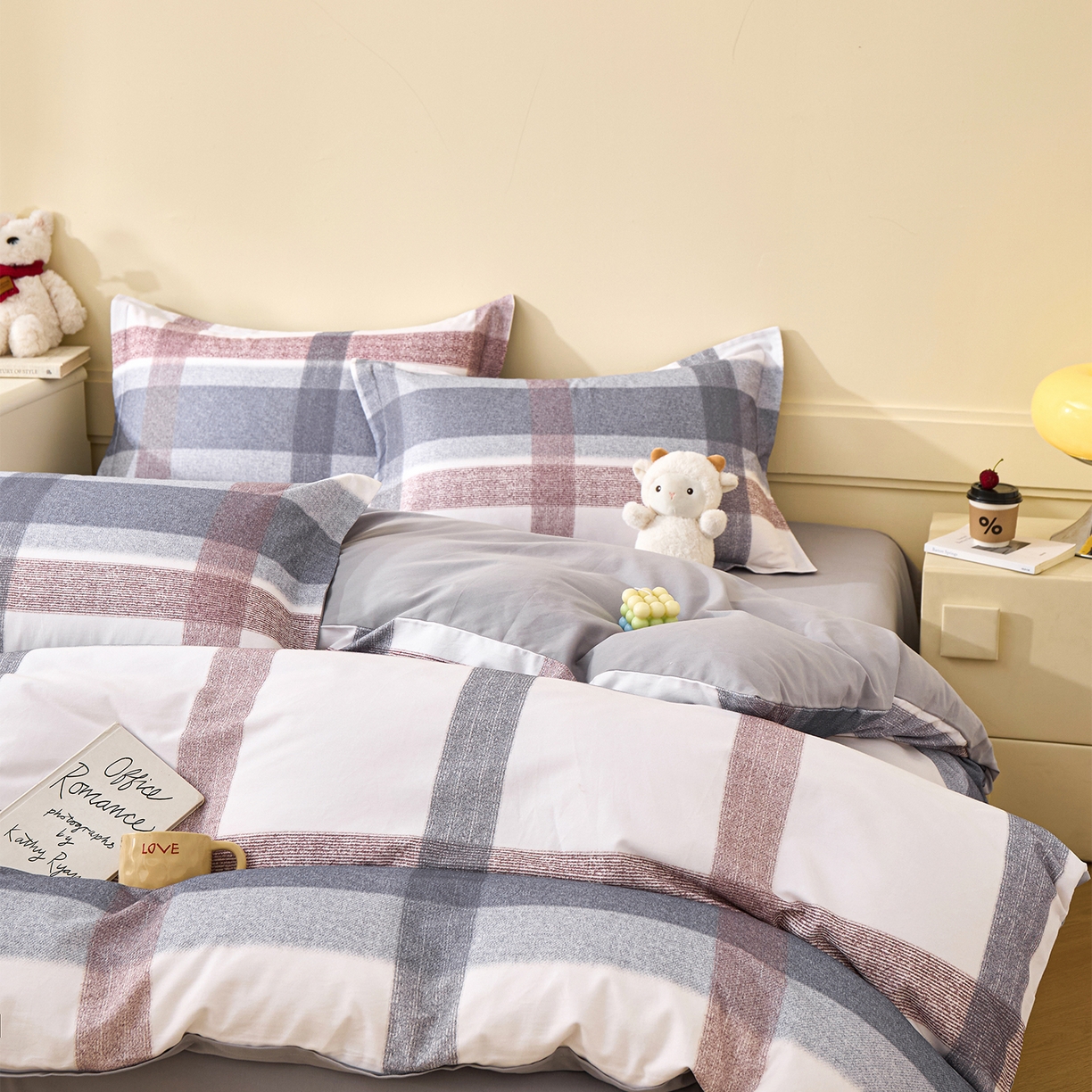 91家纺网 家纺一手货源 找家纺 元元家居（元元被业） 2025秋冬新款全棉纯棉磨毛印花四件套 佩德拉